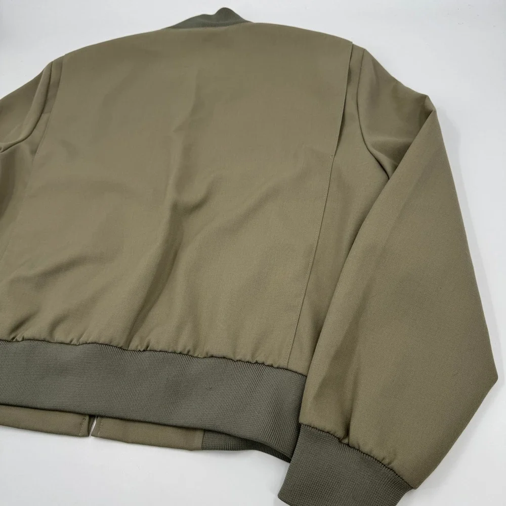 Military Equipment Corp USMC Bomber Jacket Mens 40R Olive Wool Blend Epaulets